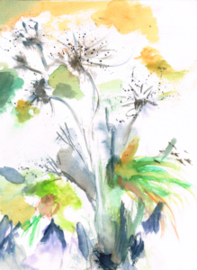 Winterblume Februar 2020, Aquarell auf Papier, 30x40cm